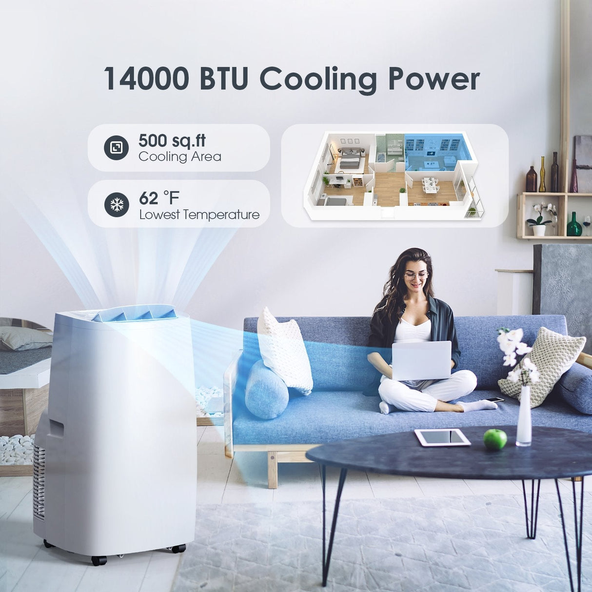 3-in-1 Portable Air Conditioner 14,000 BTU