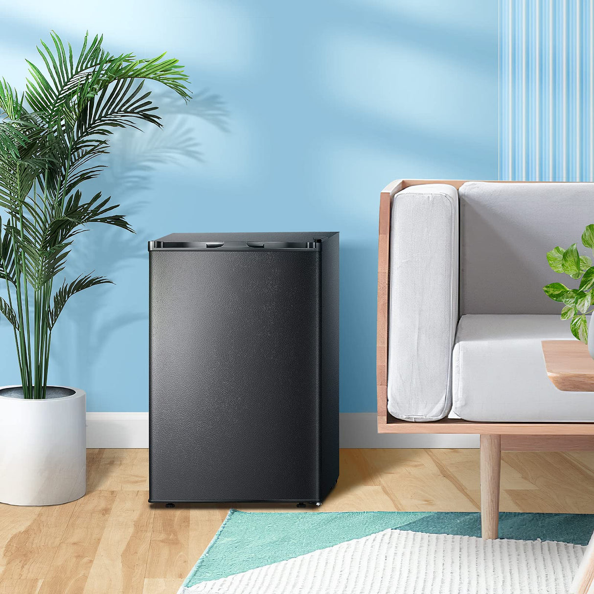 Kismile Upright Freezer,3.0 Cu.ft Mini Freezer with Reversible Single Door