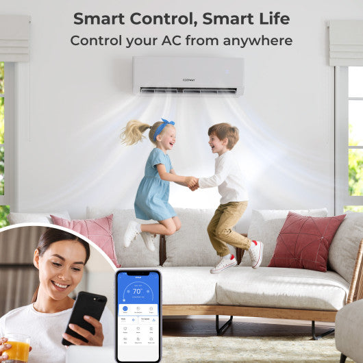 30000 BTU 3 Zone 23 SEER2 Mini Split Air Conditioner Wifi Enabled with Heat Pump-7+9+24K