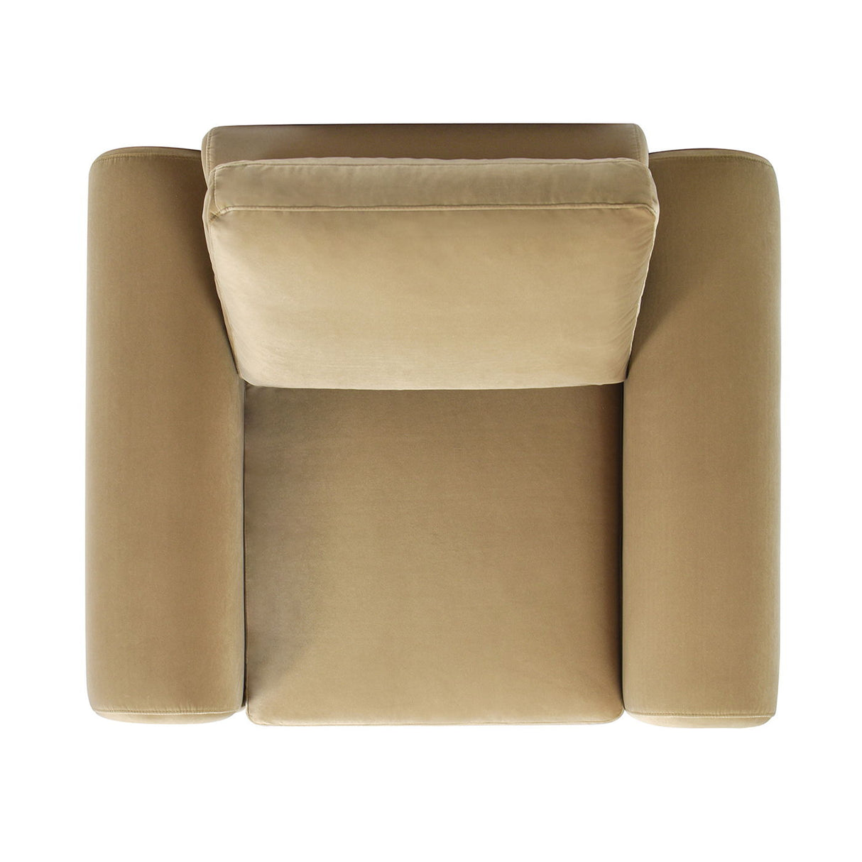 Couch.com Mason Arched Arm Chair Camel Brown Beige, Durable Design, Fabric Construction, Light Brown Finish by Couch.com