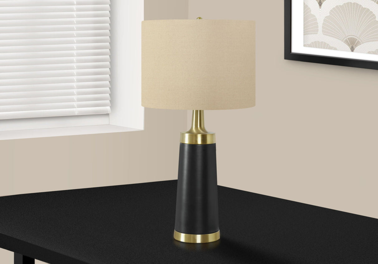 Lighting, Table Lamp, Resin, Contemporary - Black / Cream by Couch.com