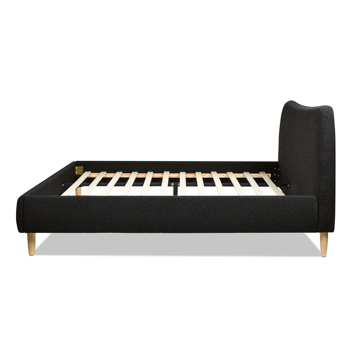 Roman - Curved Headboard Upholstered Platform Bed by Couch.com