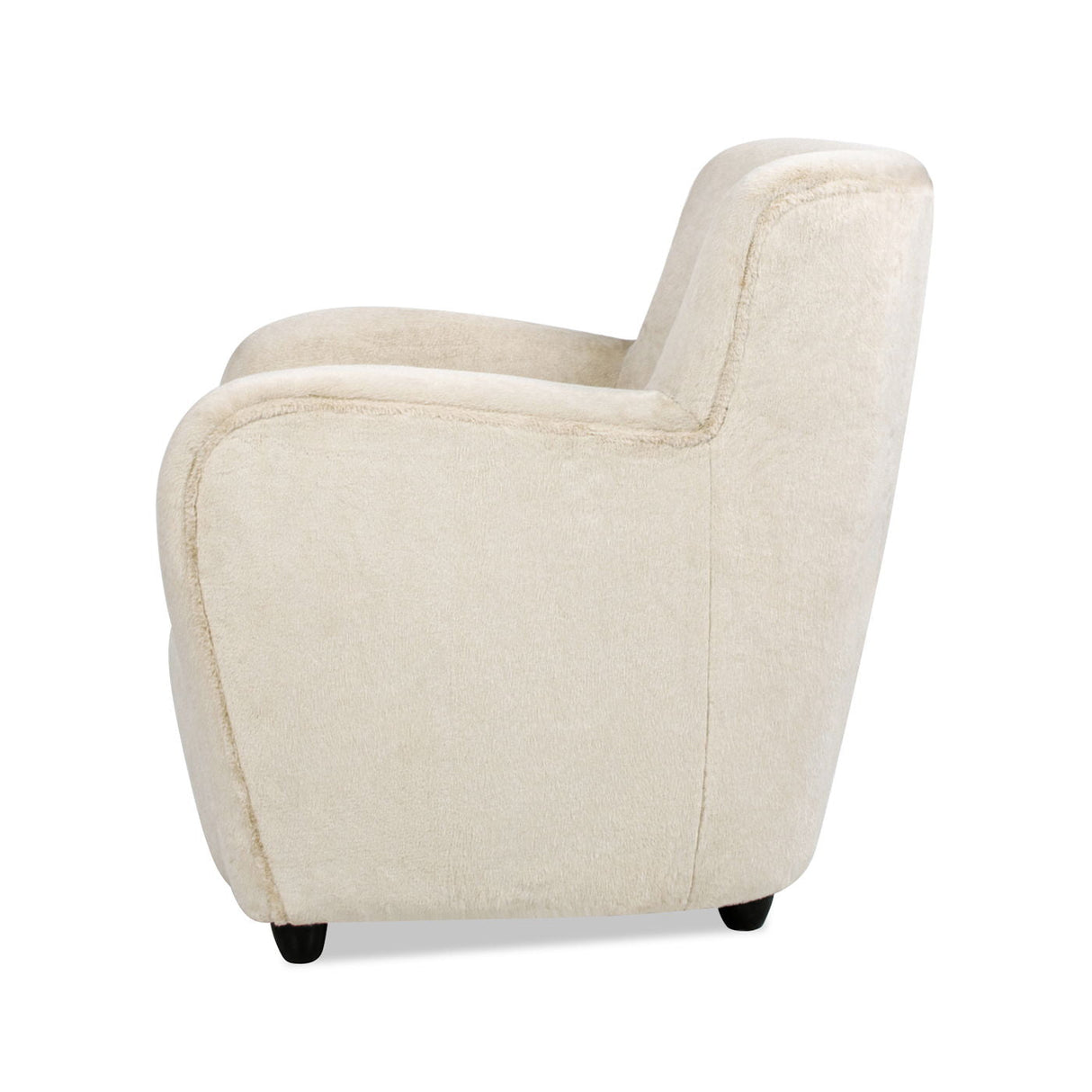 Wolffe - Curved Arm Accent Chair - Creme De La Creme White by Couch.com