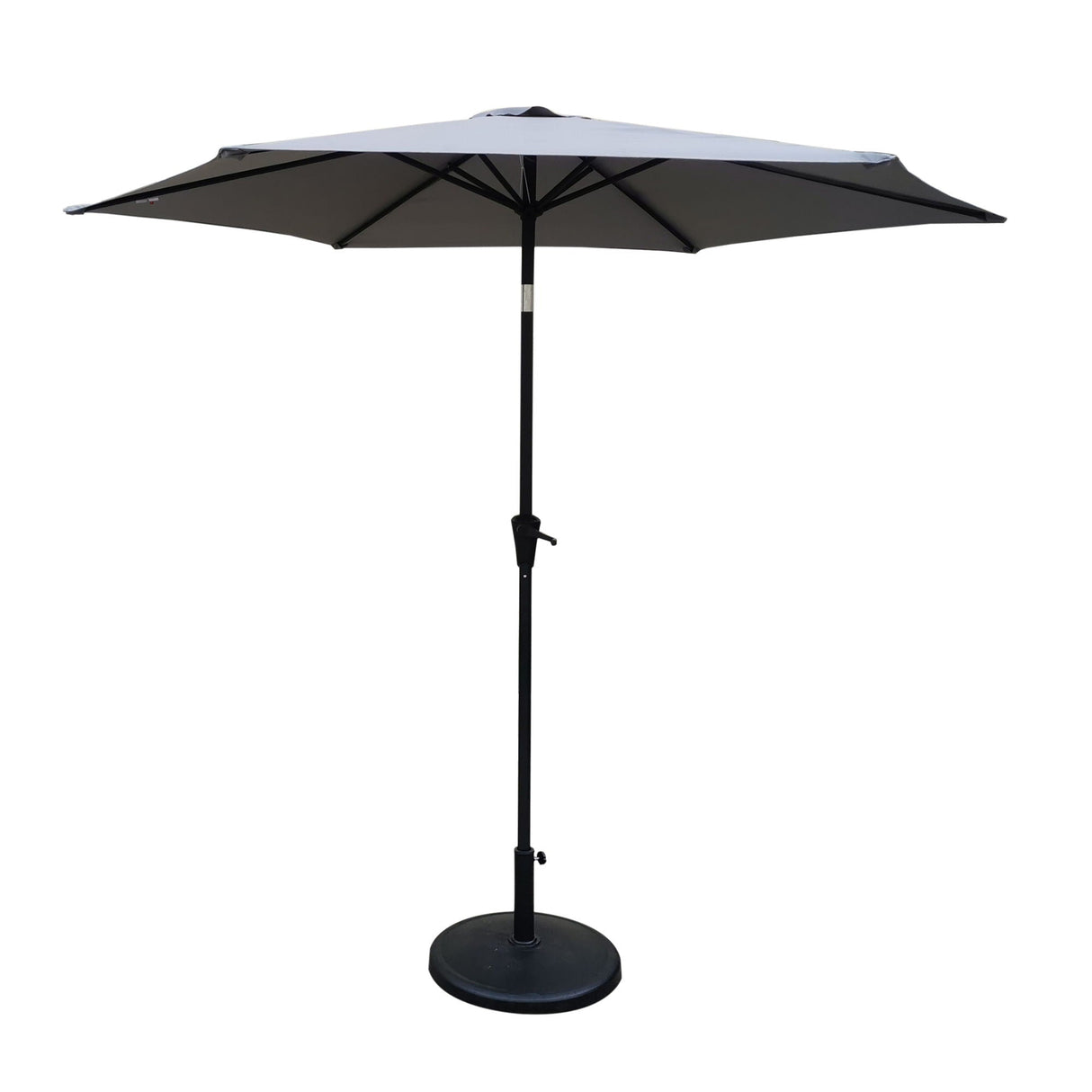 8.8' Outdoor Aluminum Patio Umbrella With 42 Pound Round Resin Umbrella Base by Couch.com