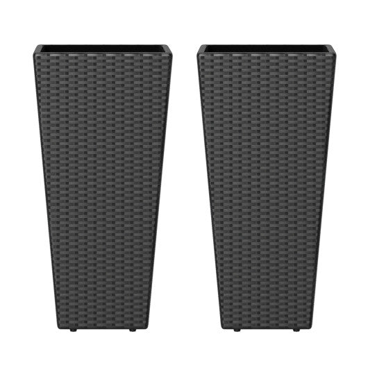 Set of 2 30 Inch Tall Flower Pot with Open-ended Base