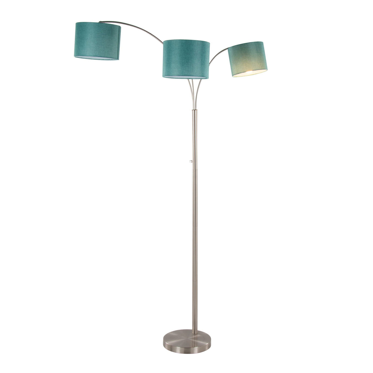 Willow - Trio Contemporary Floor Lamp - Nickel / Turquoise by Couch.com
