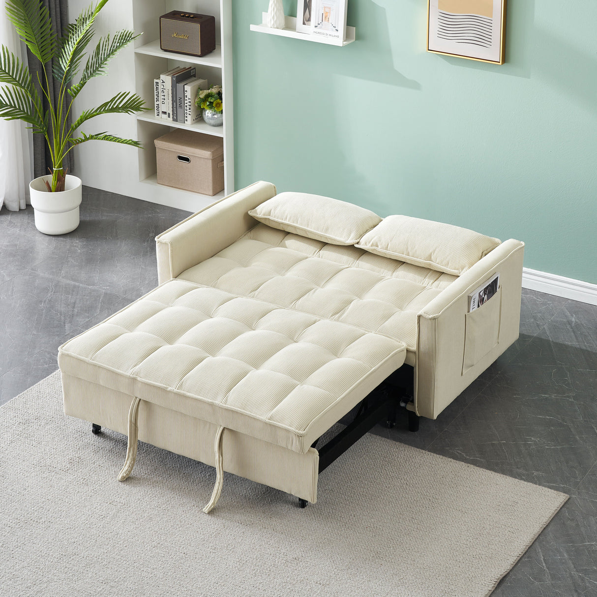 Two-Seat Casual Sofa With Pull Out Bed, Living Room Furniture by Couch.com