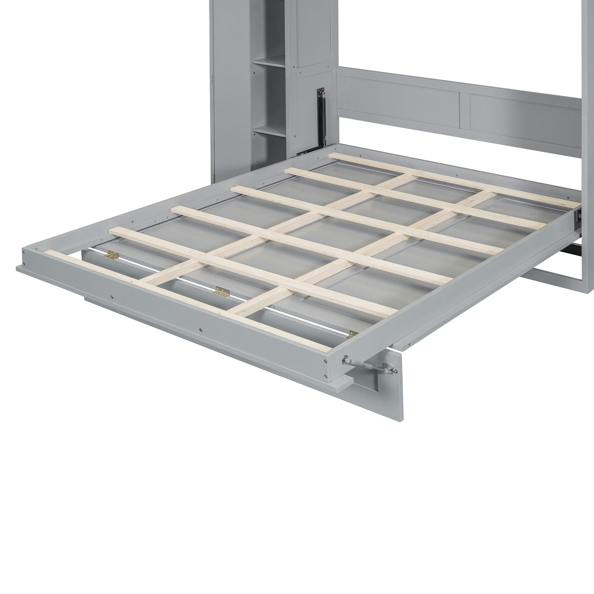 Murphy Wall Bed With Shelves, Wardrobe And LED Lights by Couch.com