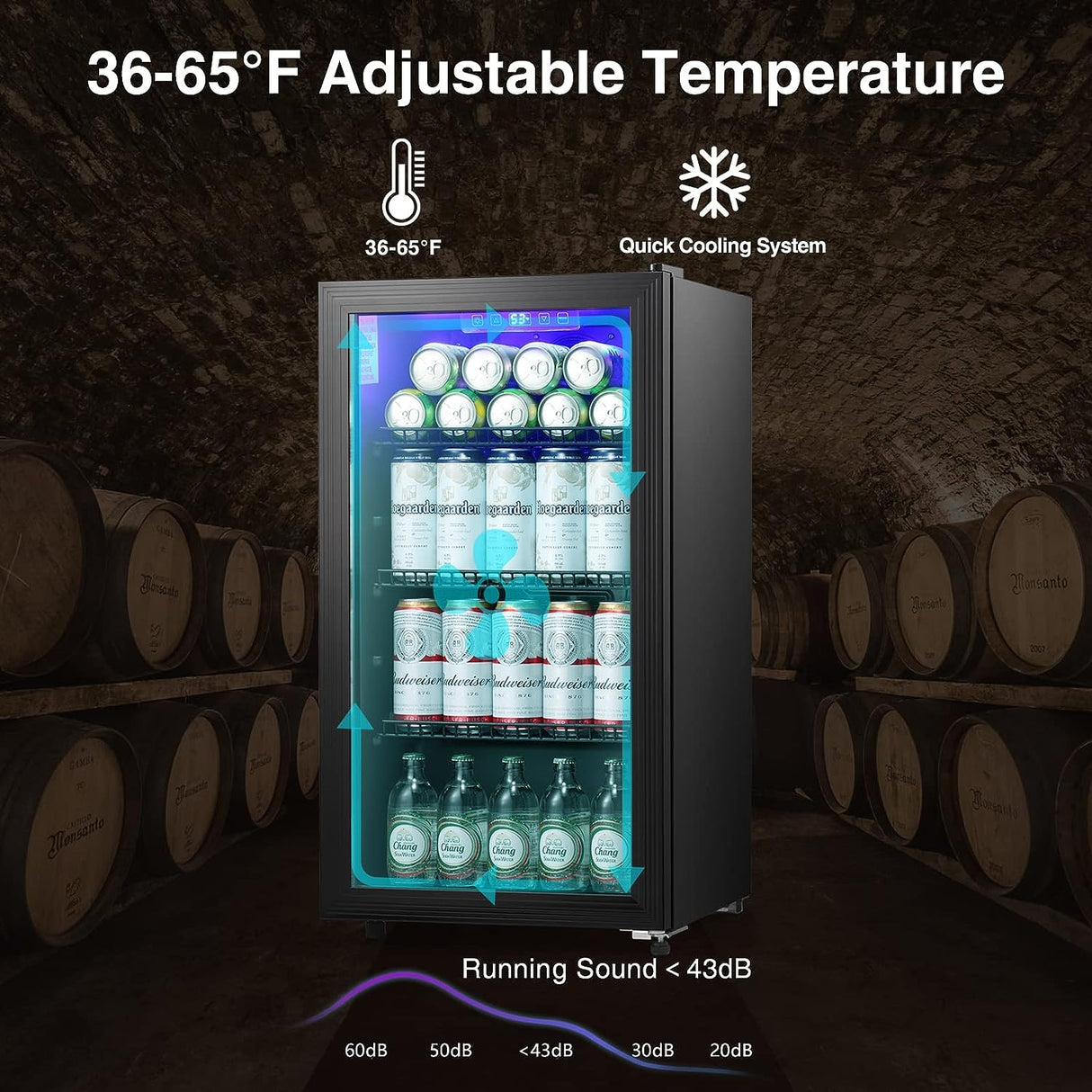 3.2 Cu.Ft Beverage Refrigerator Cooler W6890