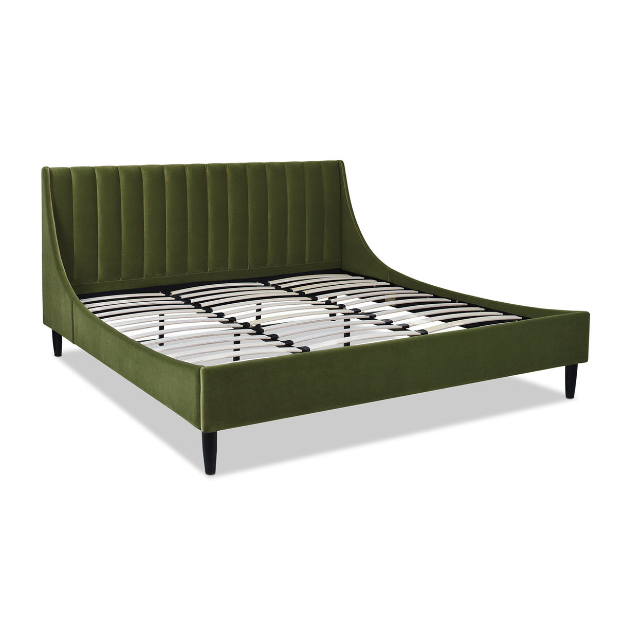 Aspen - Vertical Tufted Modern Headboard Platform Bed Set by Couch.com