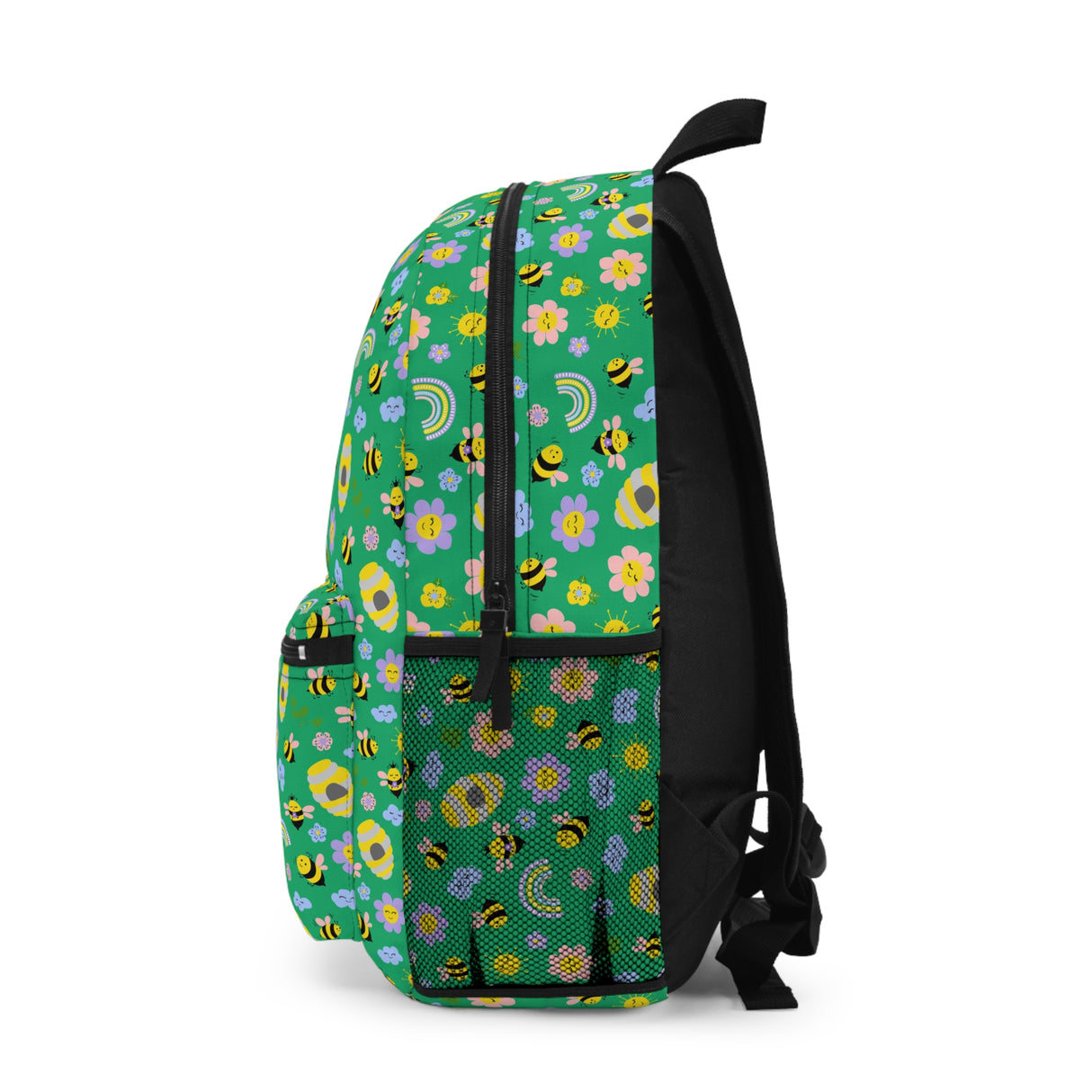 Kids Busy Bees Green Backpack