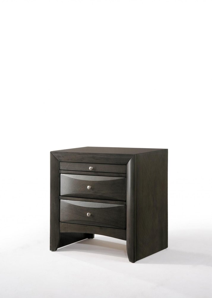 25" Solid Wood Two Drawer Nightstand