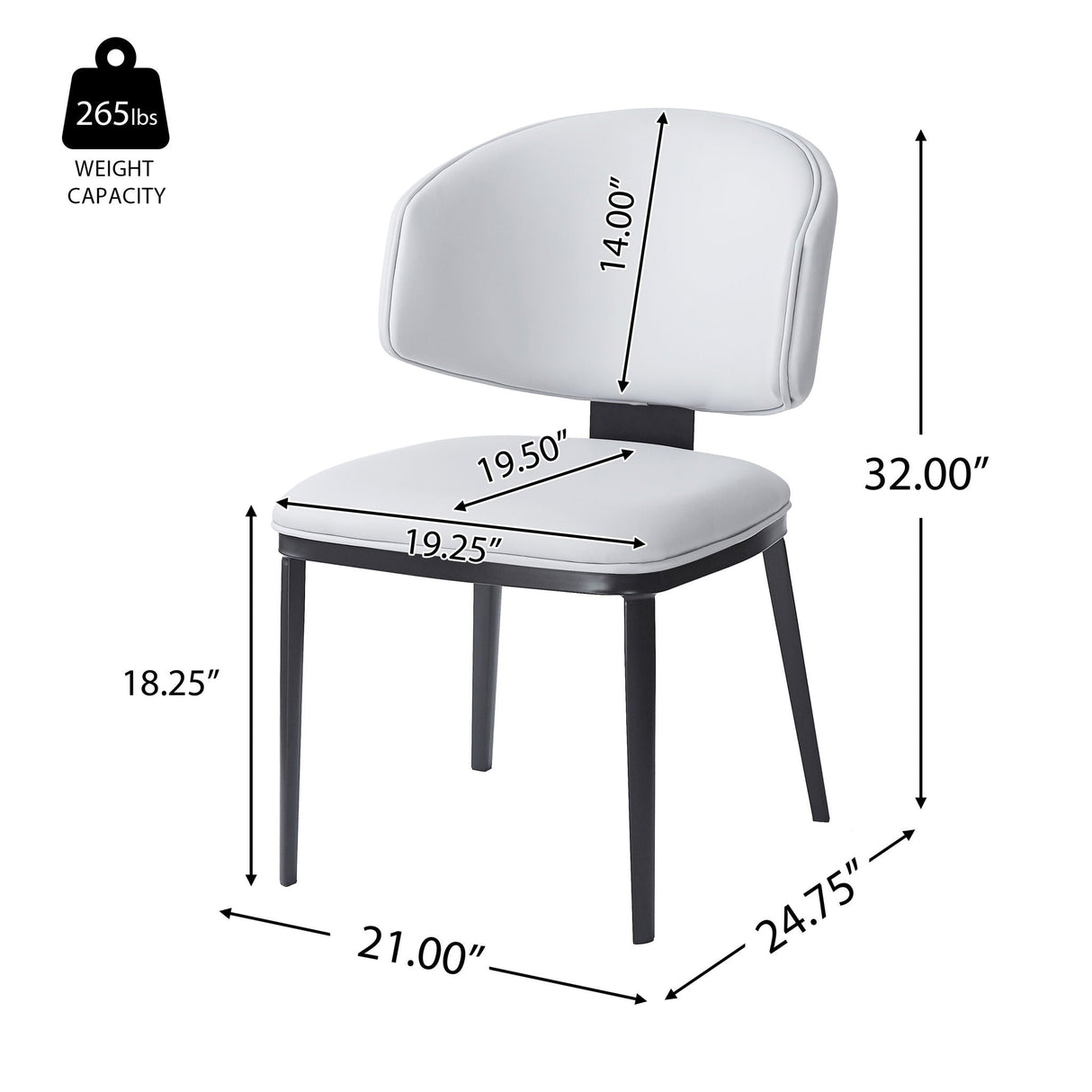 5 Pieces Modern Faux Leather And Metal Dining Set by Couch.com