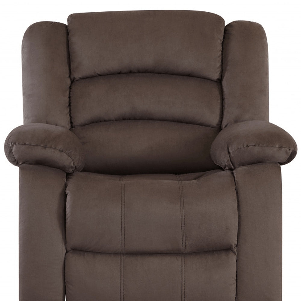 40" Contemporary Brown Fabric Chair