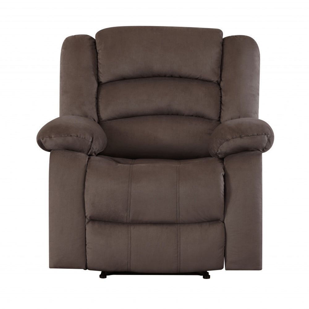 40" Contemporary Brown Fabric Chair
