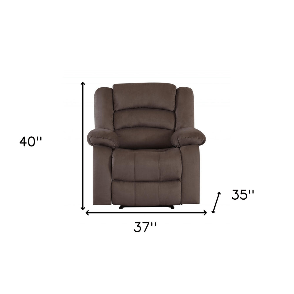 40" Contemporary Brown Fabric Chair