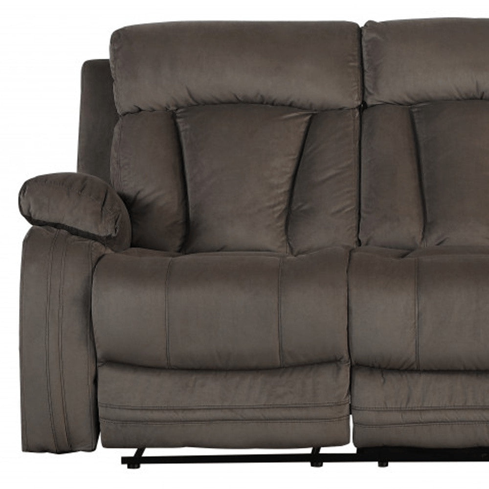 40" Modern Brown Fabric Sofa