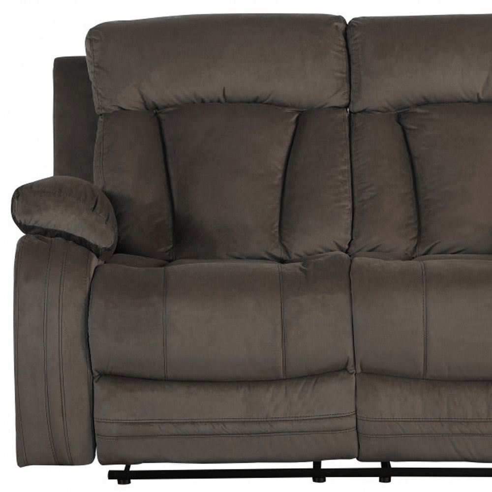 40" Modern Brown Fabric Loveseat