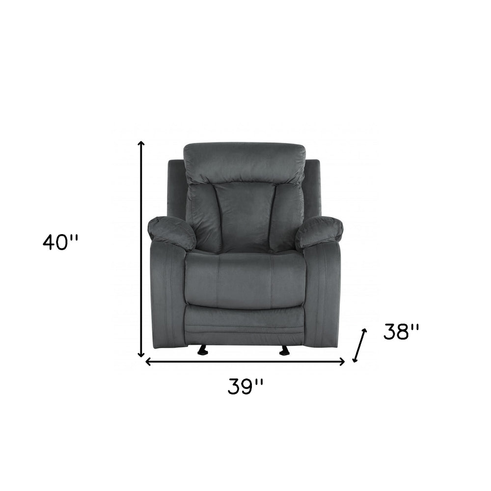 40" Modern Grey Fabric Chair
