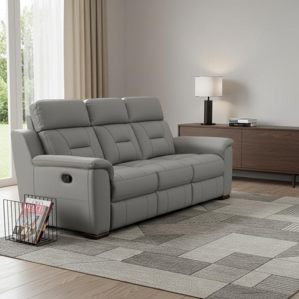 41" Grey Fascinating Leather Reclining Chair.