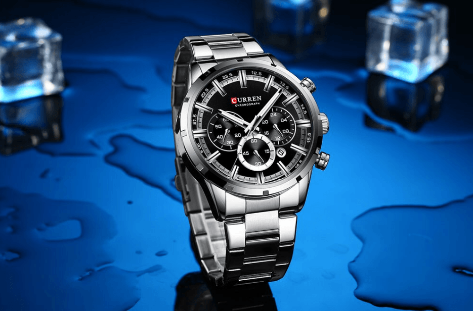 Men's Sports Waterproof Stainless Steel Watch With Chronometers And Special Date Display Unique Design Perfect Gift