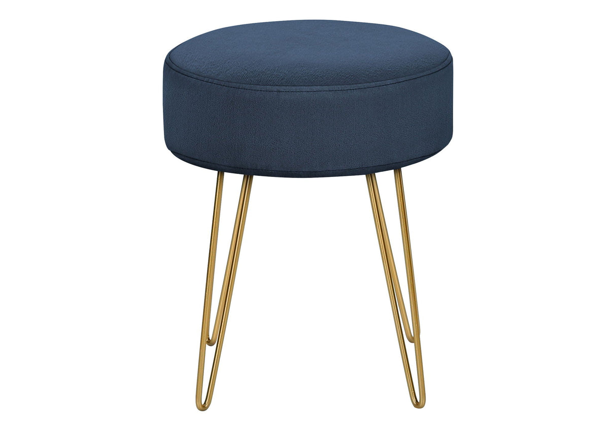 Ottoman, Pouf, Footrest, Foot Stool, Round Gold Metal Legs, Contemporary, Modern by Couch.com