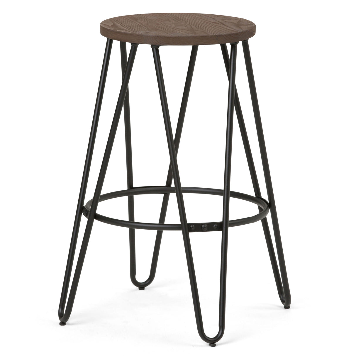 Simeon - Multifunctional Metal Stool With Wood Seat by Couch.com