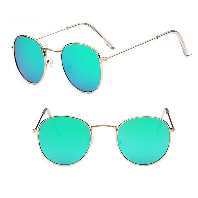 Leon Elegant Unisex Woman and Man Classic Round Sunglasses Designer Glasses Lady Round Luxury Retro Sunglasses With Vintage Mirror Oculos De Sol Gafas