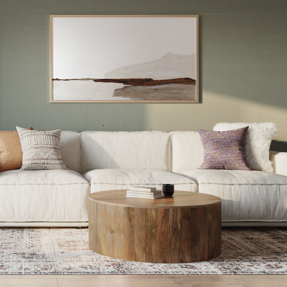 Millbury - Drum Coffee Table - Natural by Couch.com