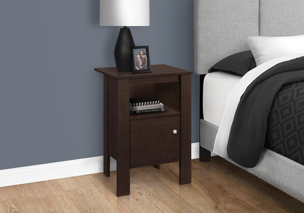 24" Espresso Wood Nightstand