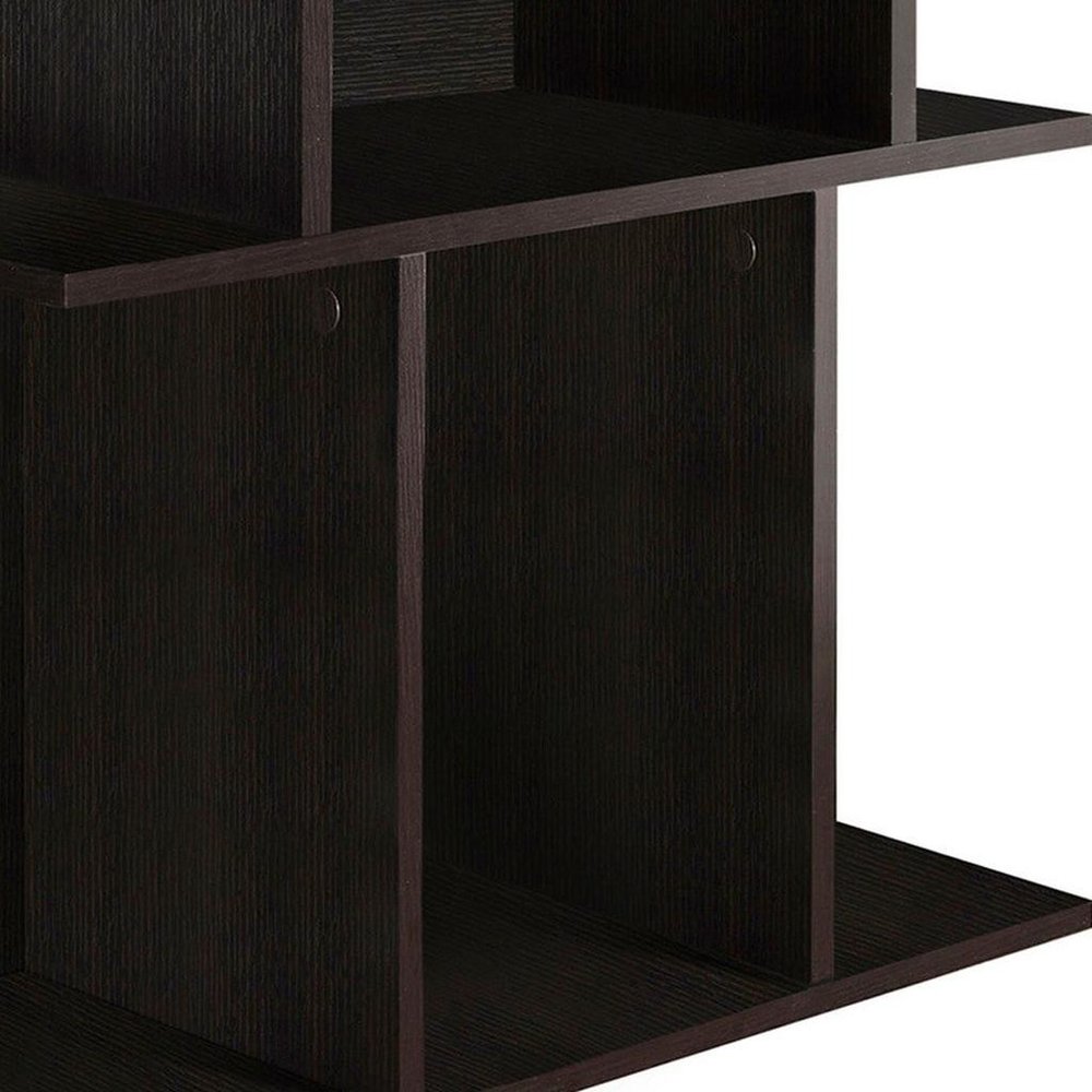 24" Brown Wood End Table With 6