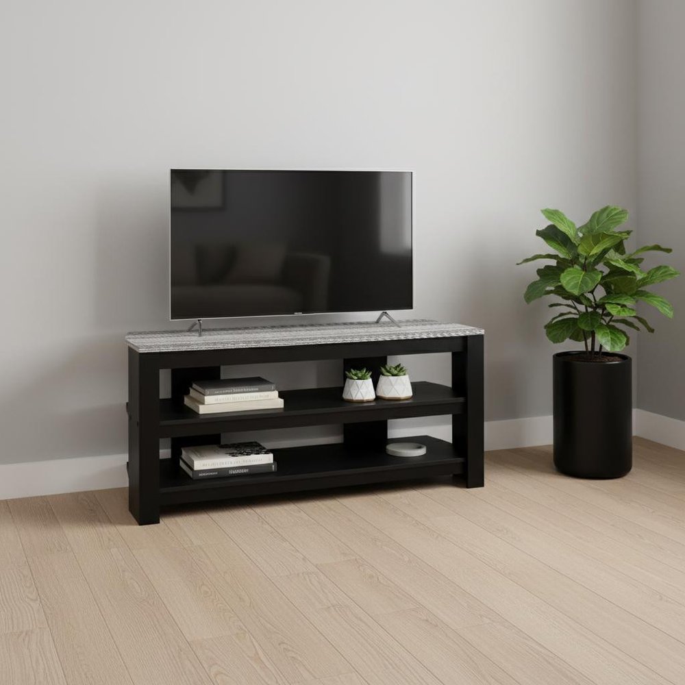 42" Brown Open Shelving TV Stand