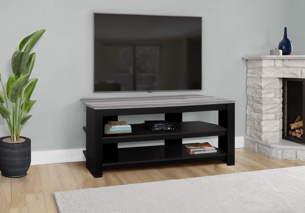 42" Brown Open Shelving TV Stand