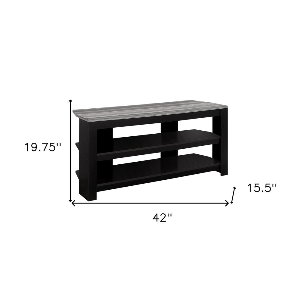 42" Brown Open Shelving TV Stand