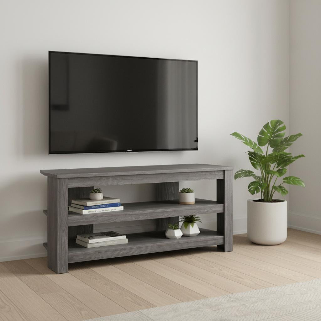 42" Brown Open Shelving TV Stand