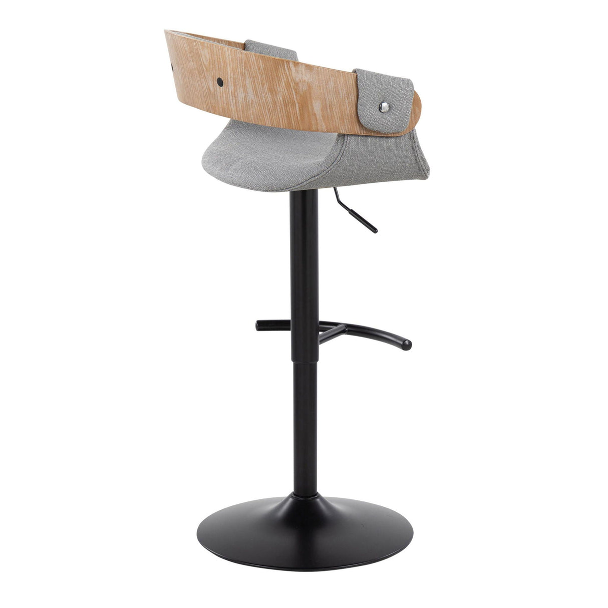 Elisa - Mid Century Modern Adjustable Barstool With Swivel & Rounded T Footrest (Set of 2) by Couch.com