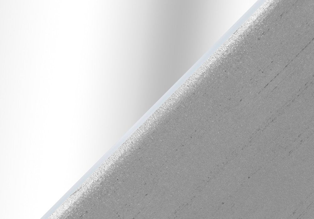 24" Silver Glass Round End Table