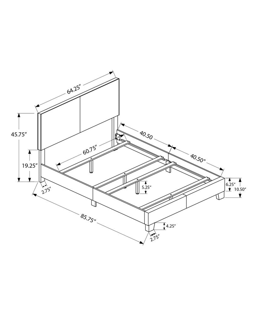 White Faux Leather Queen Bed Frame