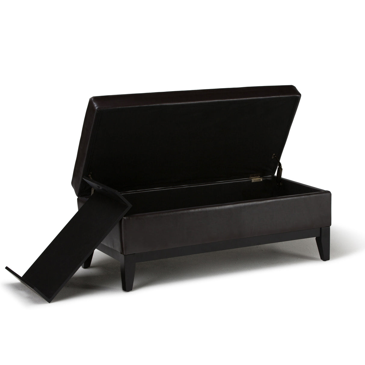 Oregon - Contemporary Storage Ottoman Bench With Tray by Couch.com