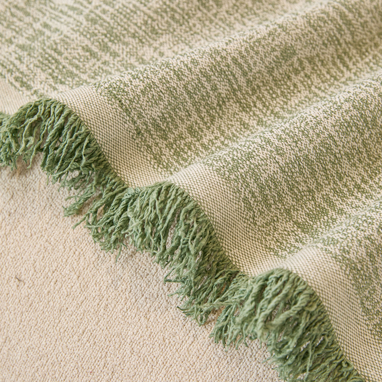 Natural Textured Linen Couch Cover, Breathable & Hypoallergenic Furniture Protector