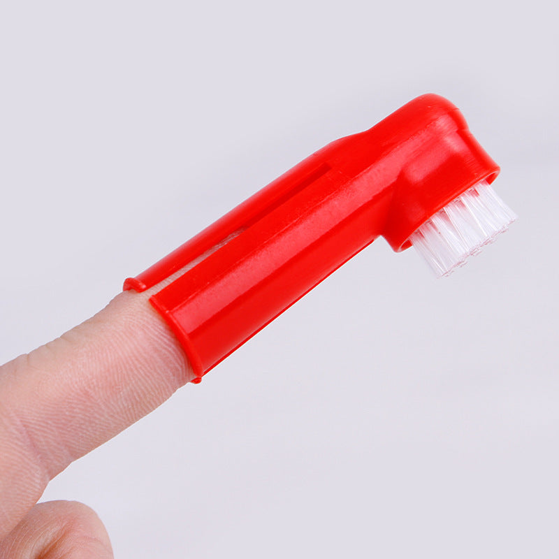 Double Head Toothbrush Soft Pet Finger Toothbrush Set Pets Dogs Cats Teeth Care Cleaning Brush Pets Grooming Tools