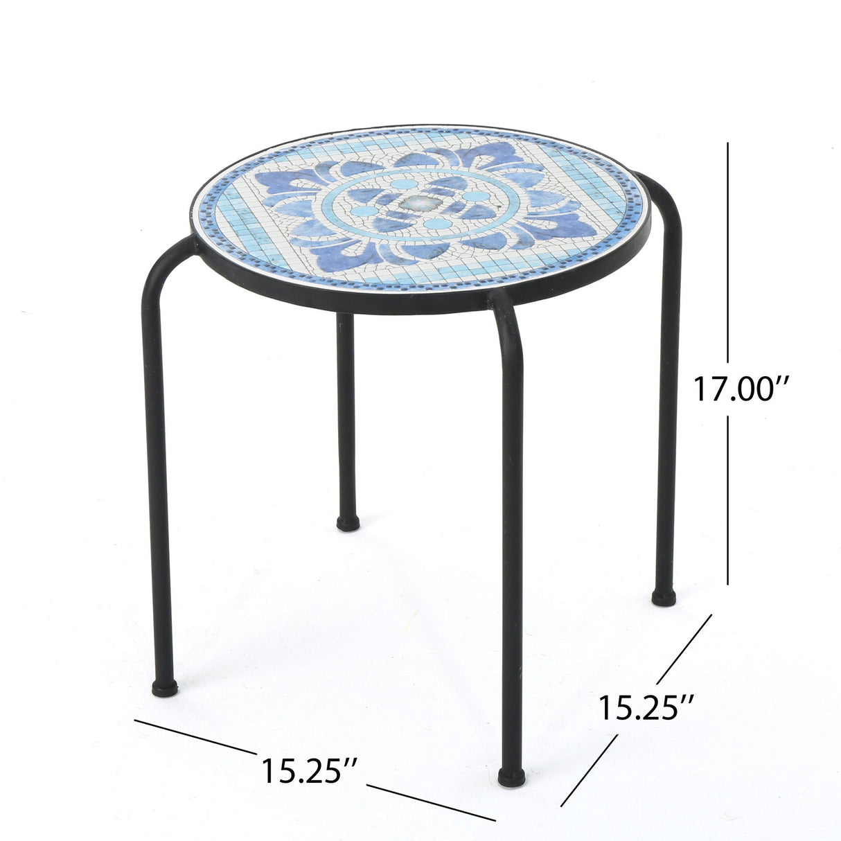 Skye - End Table - White / Blue by Couch.com