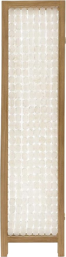 71" Clear Folding Three Panel Screen Room Divider
