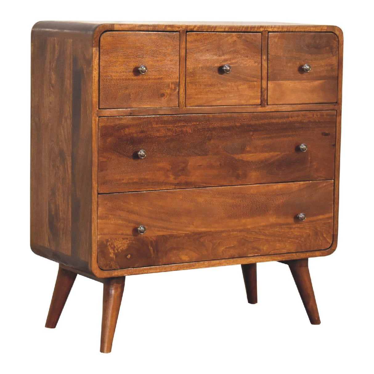 3 Over 2 Curved Chest - Brown by Couch.com