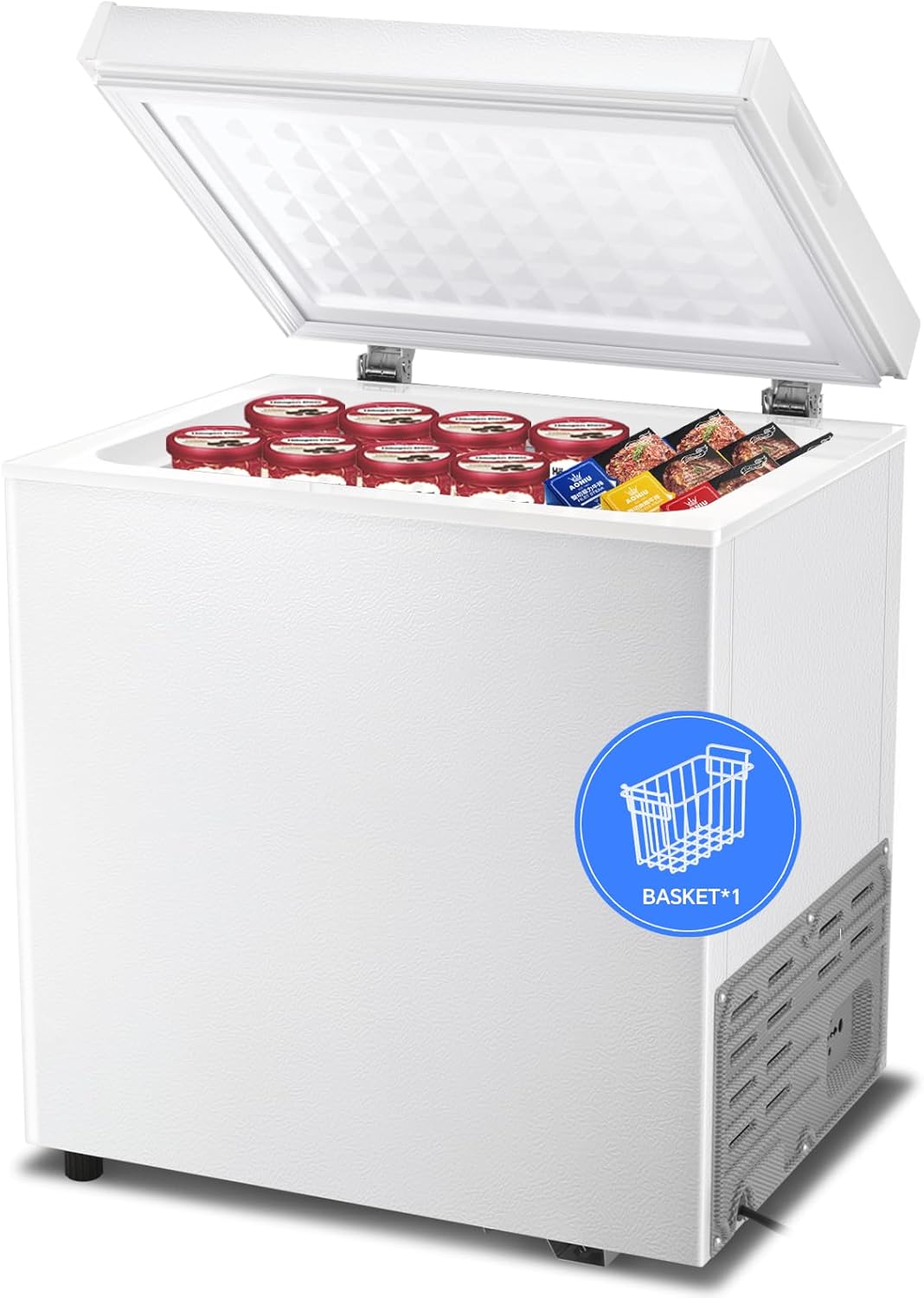 3.5 Cubic Feet Chest Freezer with 2 Removable Baskets D5897H