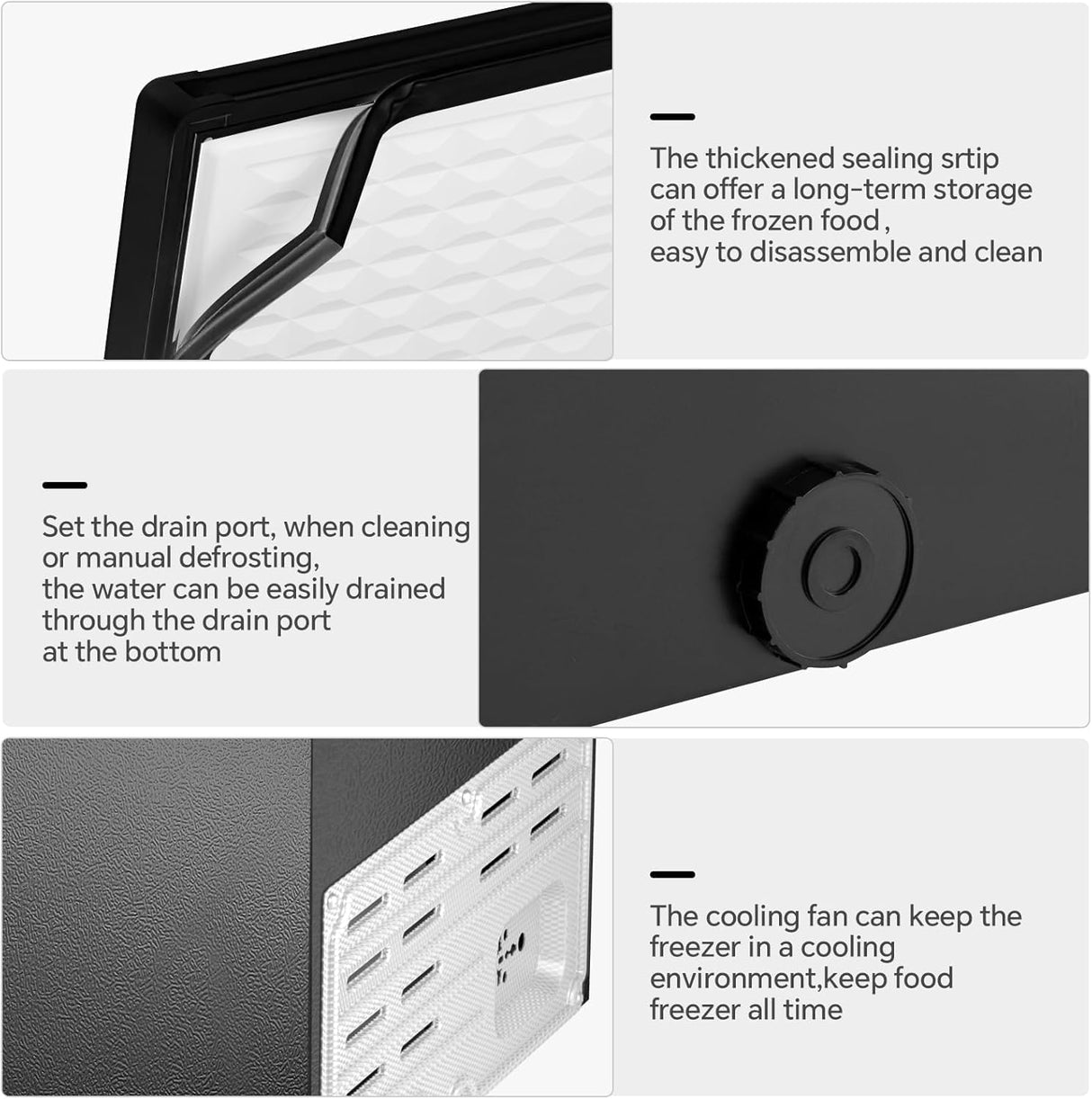 3.5 Cubic Feet Chest Freezer with 2 Removable Baskets D5897H