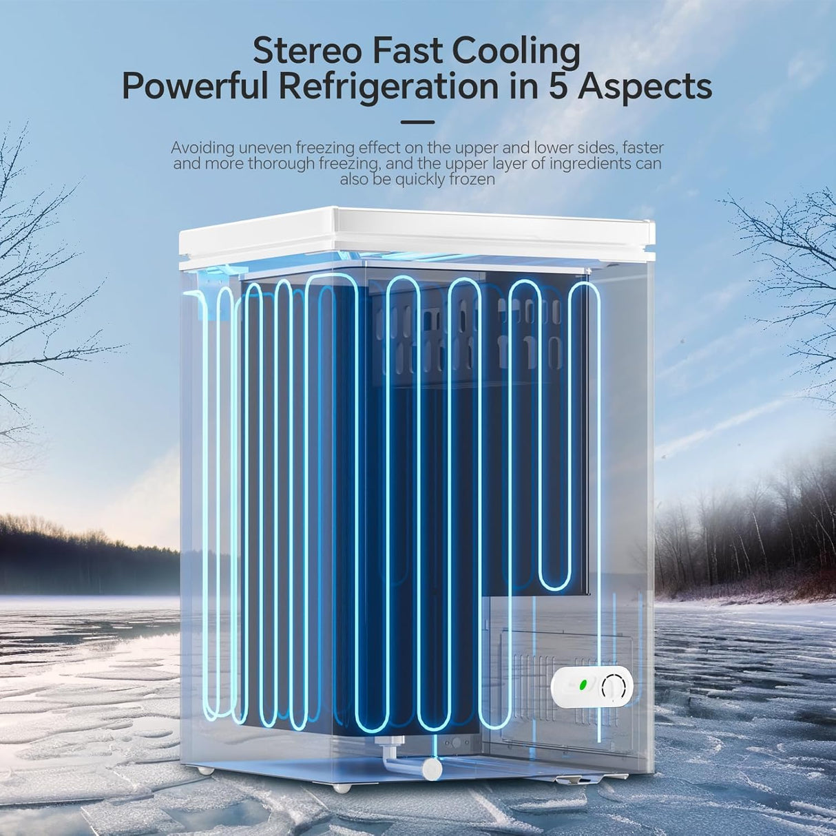 3.5 Cubic Feet Chest Freezer with 2 Removable Baskets D5897H