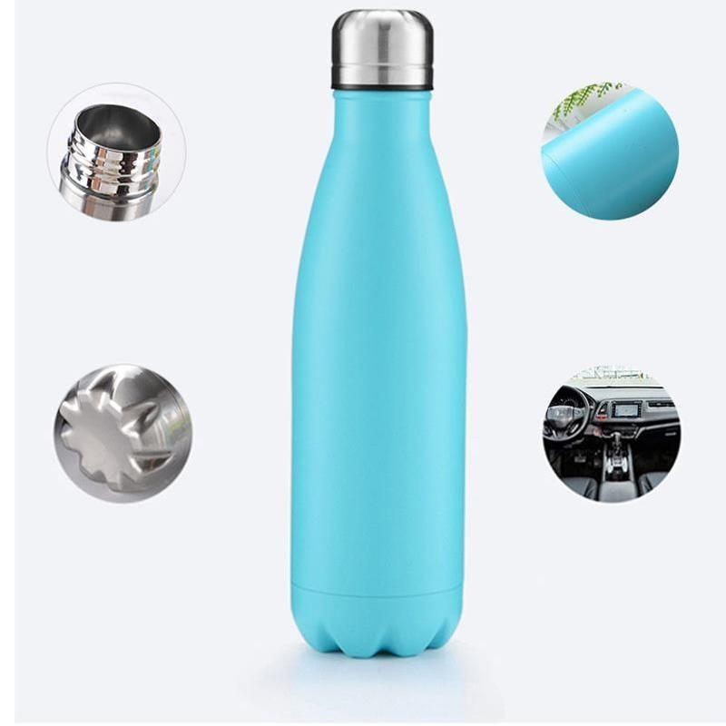 350/500/750/1000ml Double Wall Stainless Steel Water Bottle Thermos Bottle Keep Hot and Cold Insulated Vacuum Flask Sport Stainless Steel Double Wall Insulated Water Bottle for Travel