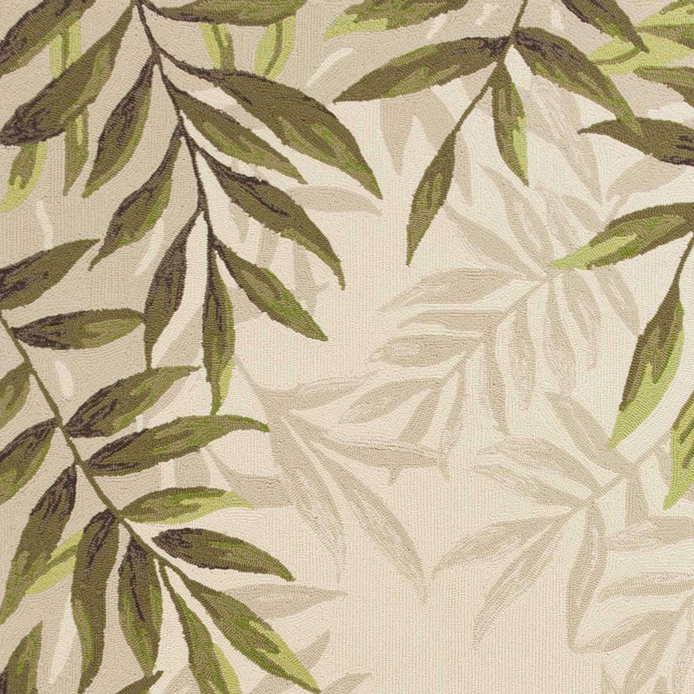 2' X 3' Beige Floral Handmade Indoor Outdoor Area Rug