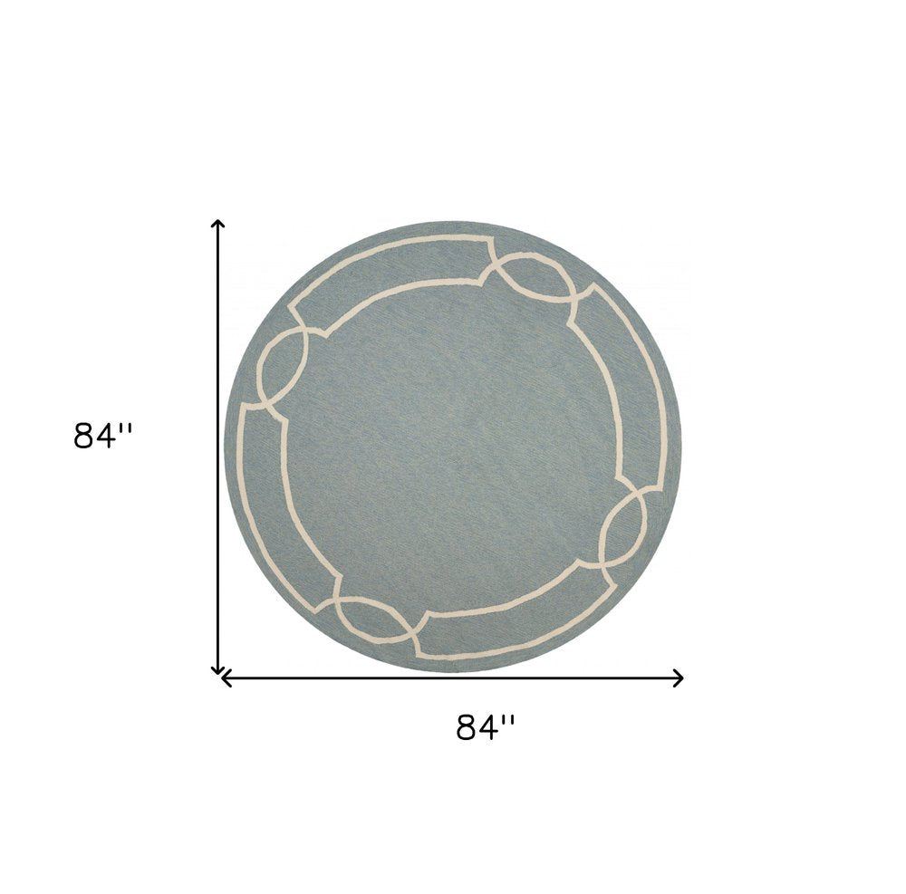 5' X 7' Gray And Ivory Handmade Indoor Outdoor Area Rug